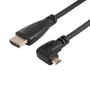 Right Angled 90 Degree Micro HDMI to HDMI Cable Telescopic Spring HDMI Wire