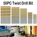 50PCS HSS Cobalt Twist Drill Bits HSS-Co For Hard Metal Stainless Steel 1mm-3mm