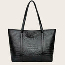 Retro Crocodile Leather Women Handbag Large Capacity Shoulder Shopping Bag