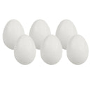 6x Wooden Easter Craft Eggs, Display, Smooth,Ready to Paint and Decor White