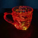 Glass Beer Mug Dragon LED Inductive Rainbow Color Flashing V2B5 Light Glow J9L1
