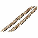 Rhinestone Bling Crystal Custom Lanyard Vertical ID Badge Holder (Champagne