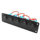 12V Toggle Switch Box Panel - (5) ON/Off Rocker Switch with LED Light