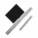 2PCS Stainless Steel Ruler and Metal Rule Kit 30cm 15cm 12inch 6inch Thickening