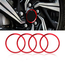 4PCS Red Alloy Wheel Center Hub Ring Decorative Cover Trim For 16-18 Hon TCX