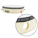 8" Hand Held Tambourine Drum Bell Birch Metal Jingles Percussion Musical