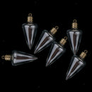 6pcs Clear Glass Bottle Charms