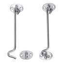 Stainless Steel Thicken Door Window Hook Safety Limit Lock with Base (6in)