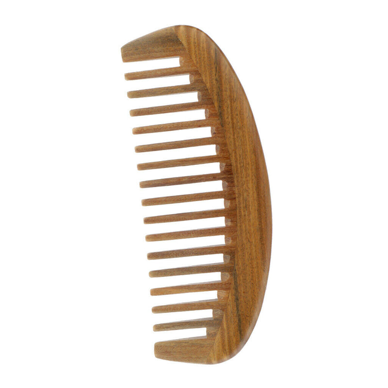 Wooden Hair Comb, Wide Tooth Hair Massage Comb for Women and Men, Small Pocket