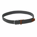 Male Female Belt Buckle Canvas Leather Belt Strap Waistband Elastic Black A