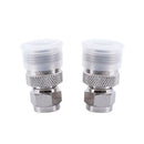 2-PACK N-Connector Female Jack to F-Type Male Plug Antenna RF Adapter,silve B6P5