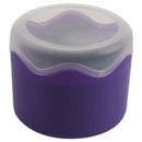 Round Plastic Single Watch Box with Sponge Cushion purple