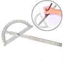 180 Degree protractor finder stainless steel rotary angle ruler measuring tool3C