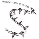 5X(Metal Spikes Studs Rivets Punk Goth Necklace Choker Collar C6D8)