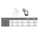 1/4" Clevis Slip Hook With Safety Latch Towing Chain Hooks Stainless Steel