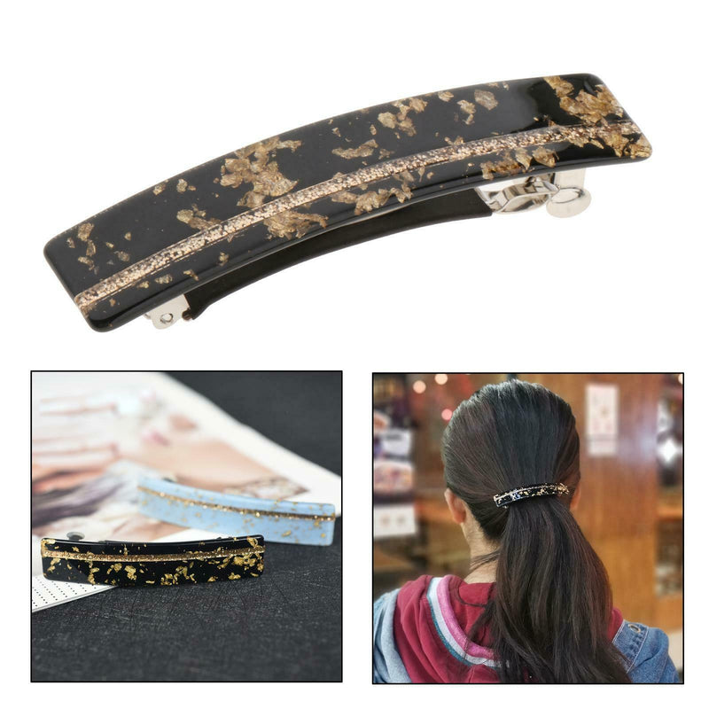 Acrylic Rhinestone Spring Snap Barrette Elegant French Hair Clip Ponytail Holder