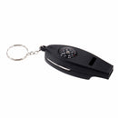 4 In 1 Mini Outdoor Survival Whistle Compass Magnifying Thermometer + Keychain Z