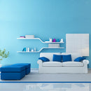 Self Adhesive Wallpaper Peel and Stick Home Bedroom Decorative 0.45x10m Blue