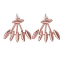 Fashion Smooth Water Drop Shape Women Golden Personalized Stud Earrings