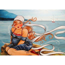 5D Full Round Girl DIY Diamond Painting Rhinestone Picture Decor (LG300)
