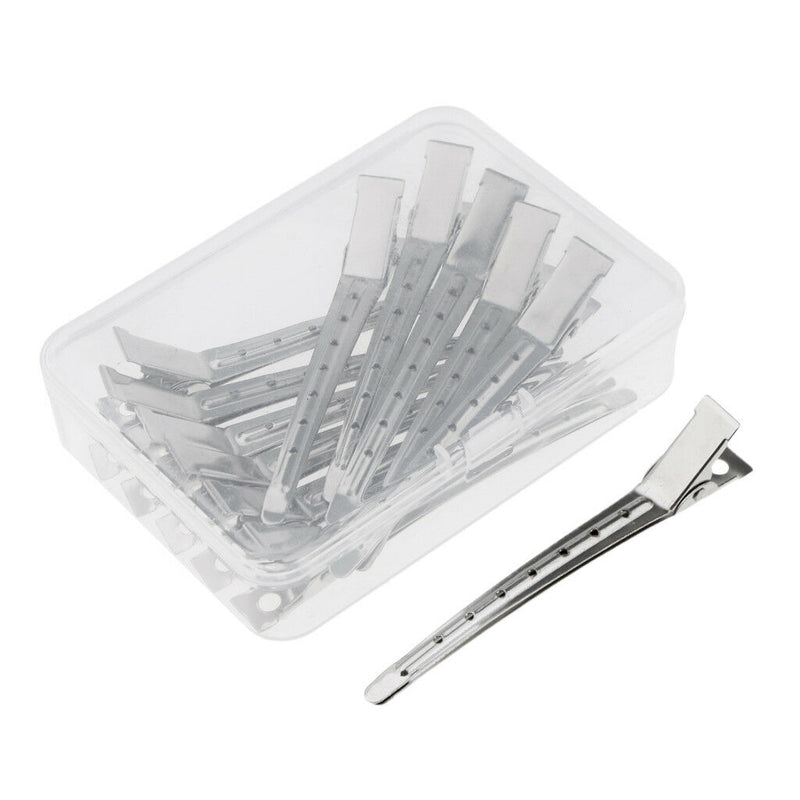 Hair Sectioning Clamp Clips For Hairdressing Salon Styling Cutting 12Pcs/Box