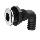 2pcs 96mm Nylon Plastic Thru Hull Bilge Fittings Stainless Steel Rim Bilge Pump