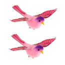 2x Artificial Foam Birds on Clip for Arts and Crafts Decoration Accessories