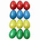 12pcs Plastic Egg Shakers Set with 4 Different Colors,Percussion Musical Eg