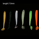 1 Box Fishing Lures T Tail Earthworm Shrimp Soft Bait Jigging Set Tackle