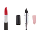 2 in 1 Capacitive Touch Screen Stylus Ball Point Pen Lipstick Design 2pcs