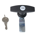 Heavy Duty Garage Door Lock Outside T HANDLE Assembly Black