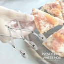 Stainless Steel 3 Wheels Pizza Pastry Cutter Dough Divider Flexible Roller