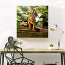 5D DIY Diamond Painting Full Drill Lion Zoo Embroidery Cross Stitch Kit Art