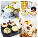 50Pcs Aluminum Foil Cupcake Cups Disposable Muffin Liners Baking Cups Alumi