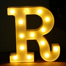 Remote Controlled LED Alphabet R LETTER for Christmas Wedding DIY Decoration