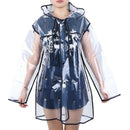 Eva Transparent Raincoat Waterproof Raincoat Outdoor Travel Track Hooded Po Z3O8