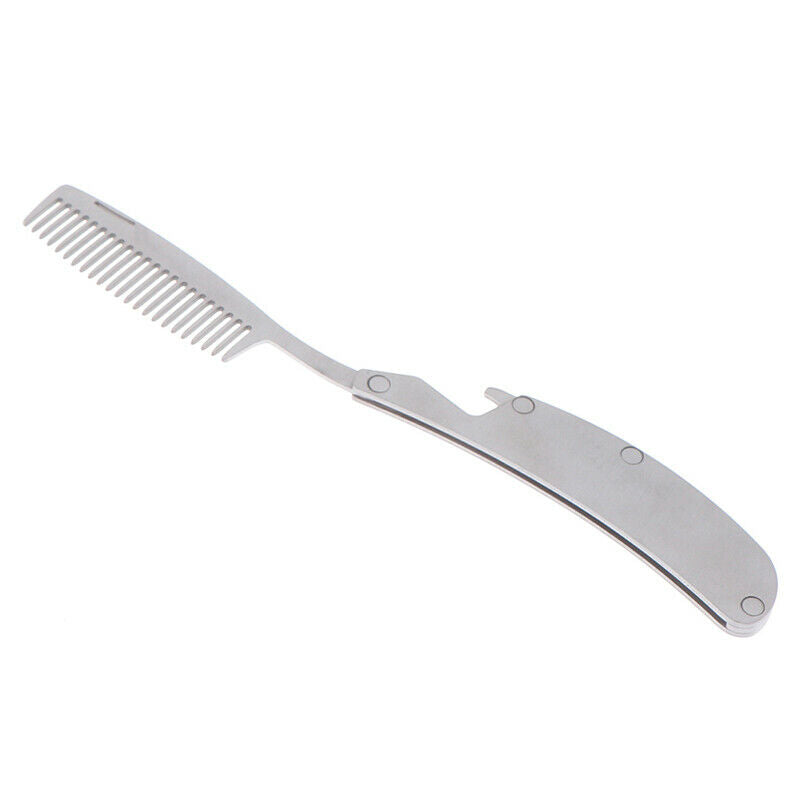 Stainless steel Hair Comb Men Dedicated Folding Comb Beard Brush Hair Care T BX