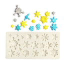 Snowflake Silicone Fondant Cake Mold Soap Chocolate Decorating DIY Moul@