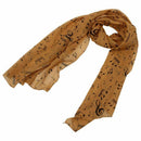 Women Lady Fashion Chiffon Musical Note Neck Scarf Shawl Muffler Scarves Gi U2L4