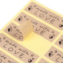 60pcs Hand made with love Seal Stickers for DIY Gift Cookie Packaging Labels JR