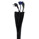 1Pc DIY neoprene cable management sleeve zipper wrap wire hider cover organiz JR
