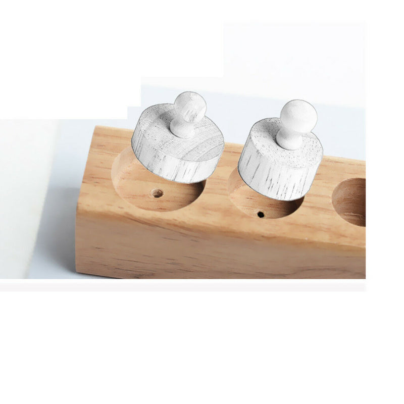 Montessori Sensorial Material - Knobless Cylinders Family Set & Wooden Block