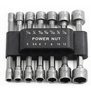 (14Pcs) Power Nut Driver Drill Bit Set Metric Socket Wrench Screw 1/4Inch D