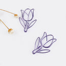 12 Pcs/Box Purple Paper Clip Tulip Shaped Bookmark Stationery For Diy Diary T1U6