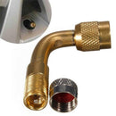 2pcs Car Air Tire Tyre Valve Extension Stem Extender Brass 90 Degree