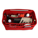 Red Home Storage Bag Purse Organizer Felt Insert Bag Makeup Organizer Inner