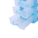 Mini translucent Drawer type plastic Storage Boxï¼ˆBlue 3 Layersï¼‰