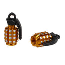 Cool Golden Grenade Shaped Car Auto Tire Valve Caps Cover