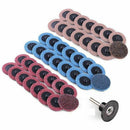 2-Inch Roloc Sanding Discs Fine Medium Coarse Assorted Pack 45Pcs Roll Lock