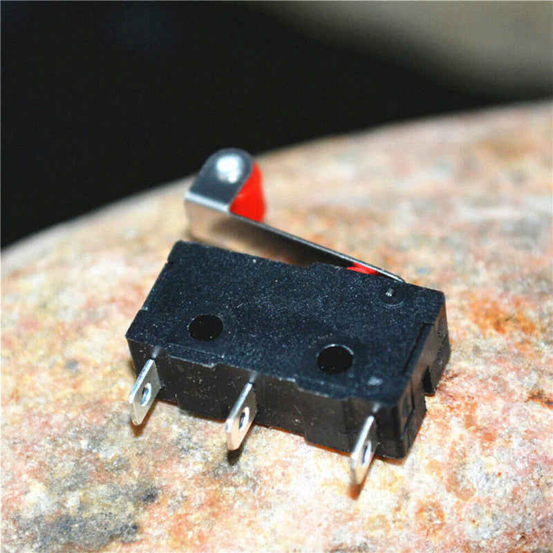 10pcs Mini Micro Limit Switch Lever Arm SPDT Snap Action Momentary Roller